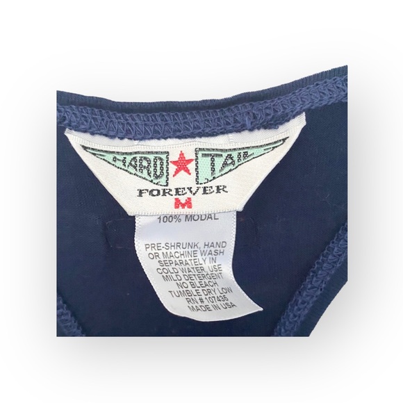 new Hard Tail ★ Sporty Racer Back Athletic Yoga Running Tank Tee ★ Navy ★ Medium - Picture 6 of 16